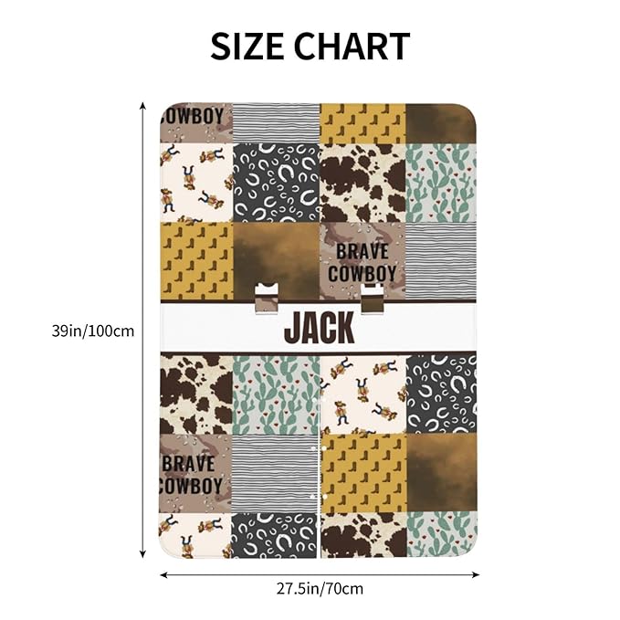 Personalized Baby Car Seat Canopy for Babies with Name, Custom Cowboy Style Car Seat Covers for Boys, Opening Minky Nursing Breastfeeding Stroller Cover Carseat Canopies for Infant Newborn