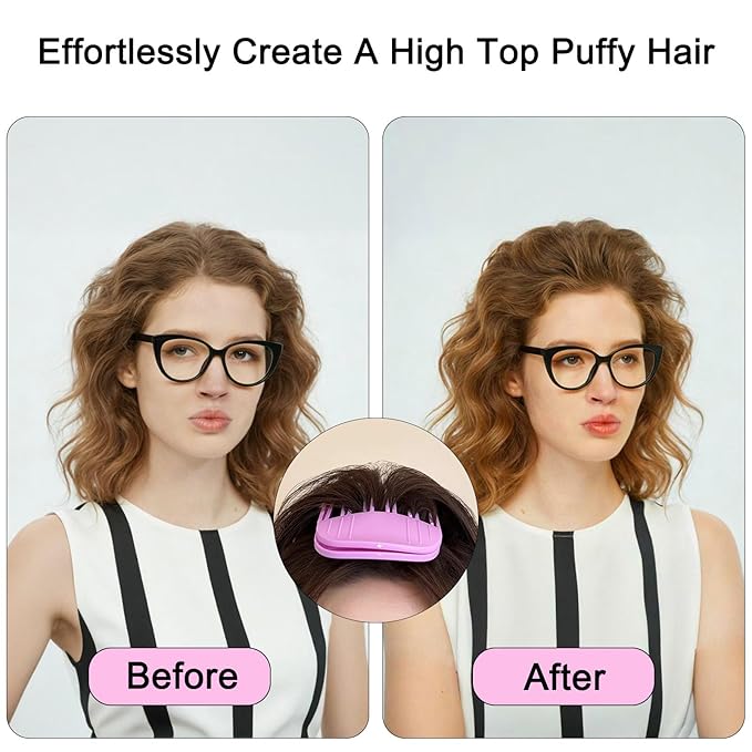 2Pcs Hair Volume Clip, Hair Root Lifter Clips Comb for Women, No-Crease Root Volumizing Clips for Fluffy Bangs (purple)