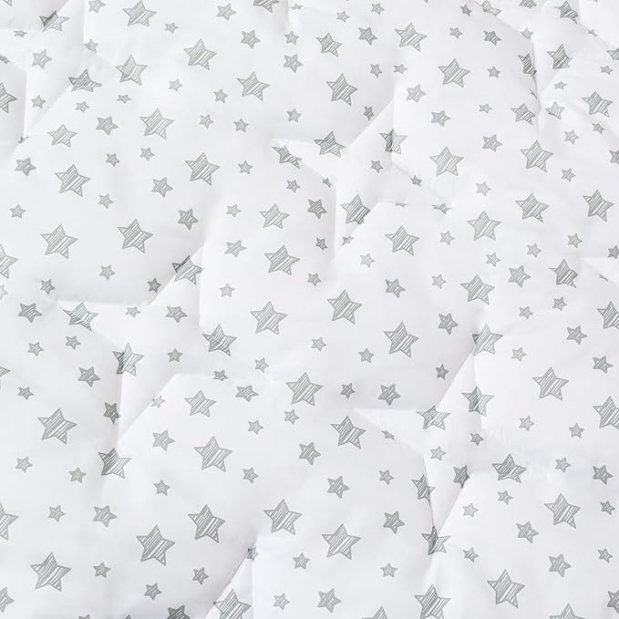 Moonsea Mat of Teepee Tent for Kids, Anti Slip Bottom Square Padded Rug 43''x 43'' Kids Teepee Pad for Boys and Girls, Toddler Quilted Mat, White Star