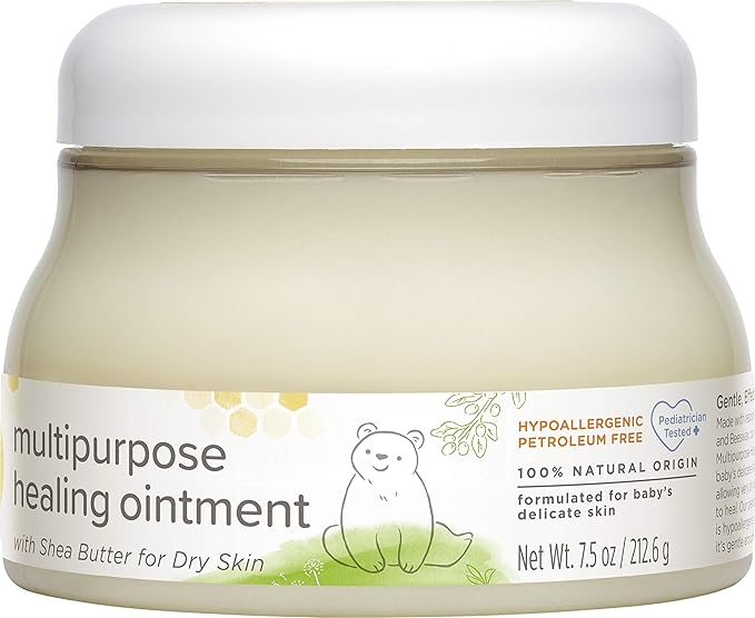 Burt's Bees Baby 100% Natural Origin Multipurpose Healing Ointment, Face & Body Baby Ointment 7.5 Ounce Tub - Pack of 3