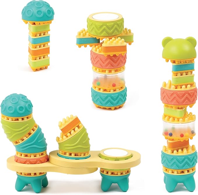 Ludi - Picoton Toys with Sound, Multicolor, Set with 20 Teilen (130085)