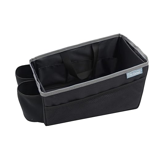 FH Group E-Z Travel Multi-Use Tote Car Seat Organizer with Cup Holder (Gray) FH1135