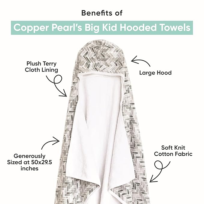 Copper Pearl Hooded Bath Towels Premium Knit/Terry Cloth Toddler Towels with Hood, Pockets, and Cool Designs - Great to Gift and Make Bath Time Fun - Big Kids Hooded Towel, Diesel