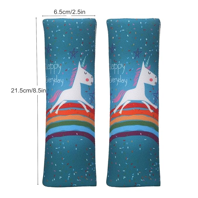 Baby Seat Belt Strap Cover, 2 Pcs Kids Car Seat Belt Cushions Pads, Shoulder Strap Protectors for Girls Boys (1A)