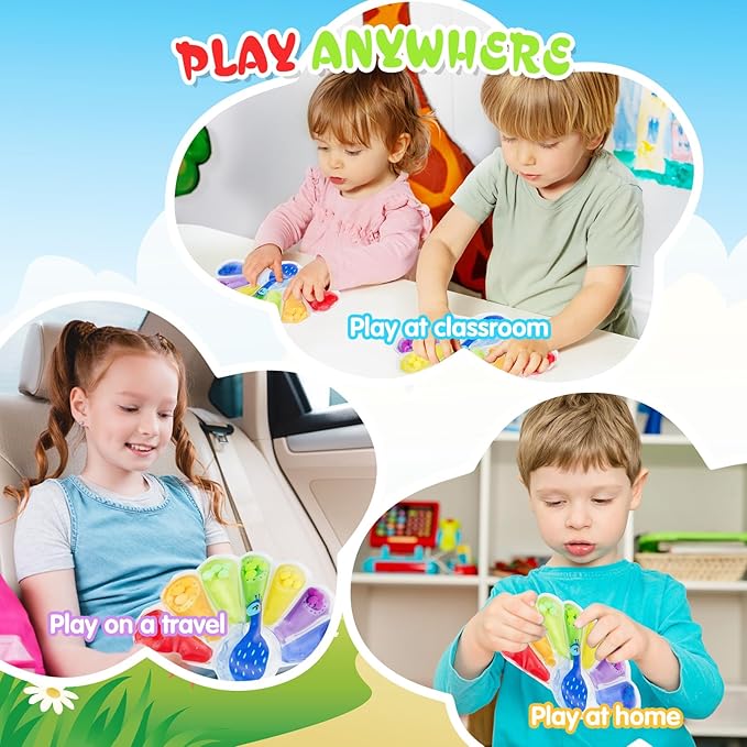 Color Sorting Toys Sensory Toys : Fine Motor Skill Games Learning for Toddlers, Color Matching Fidget Sensory for Calm Down, Preschool Learning & Educational Montessori with Autism