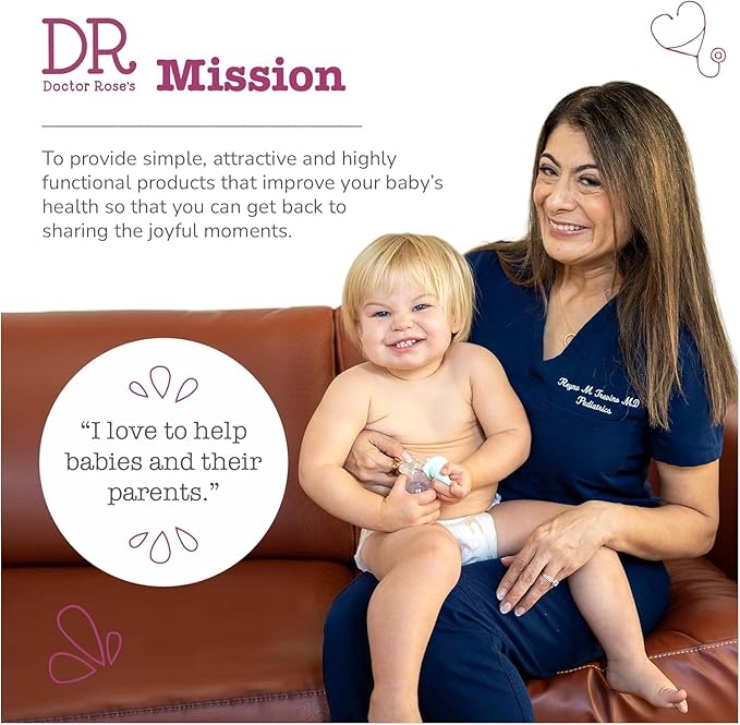 Dr. Rose's Nasal Aspirator for Baby | Pediatrician Patented Dual-Suction Nose Cleaner for Baby (Pack of 2, 2, Count)