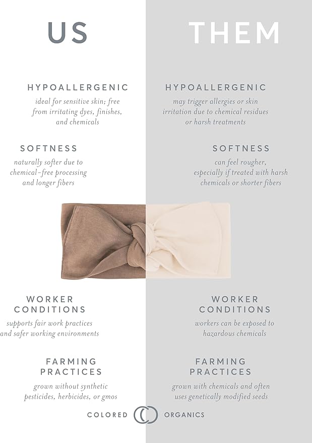 Colored Organics Baby Organic Cotton Hattie Bow Wrap Headband