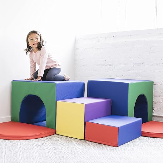ECR4Kids SoftZone Corner Tunnel Maze Foam Play Climber