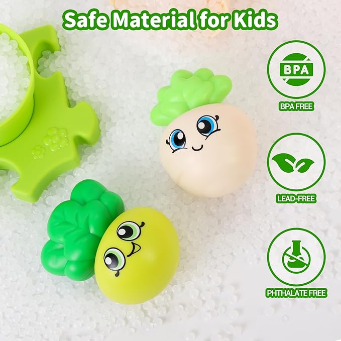 MOONTOY Baby Montessori Stacking Toys Learning Toys for 1 + Year Old 18pcs Plant Flower Pots & Puzzles Set, Color Sorting Toys for Toddlers 1-3, Birthday Gifts for 2 Year Old Girls Boys