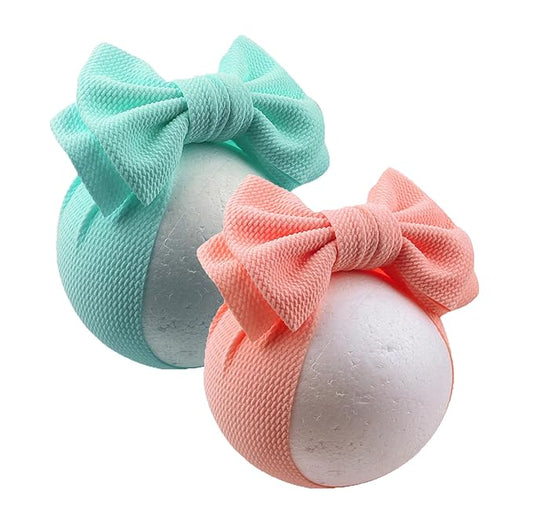 Bows for Baby Girls Headband, Newborn Bows Headbands Baby Hair Bows Hairbands Hair Accessories.(FD104-Mint Peach)
