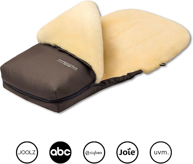 Lambskin Footmuff PUTZI – All-Season Baby Footmuff with Removable Top