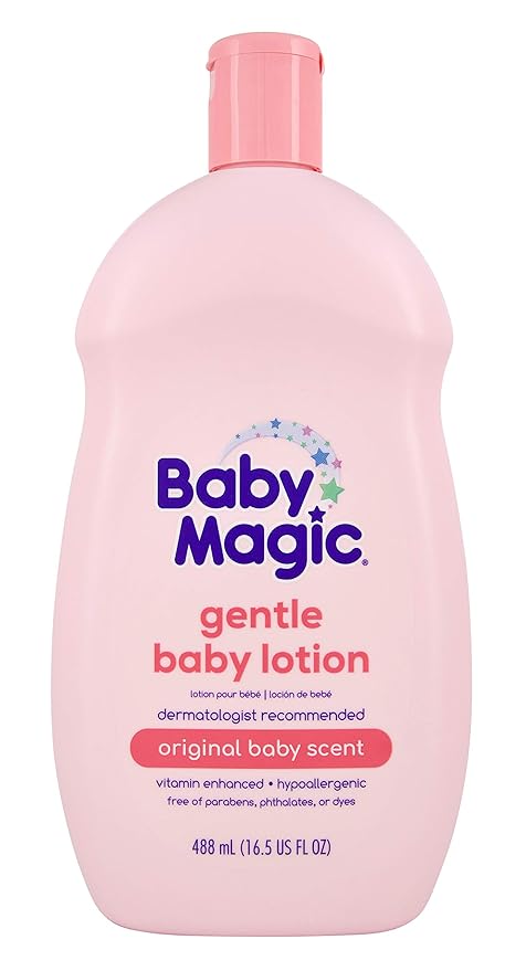 Baby Magic Gentle Baby Lotion | 16.5 Fl Oz (Pack of 6) | Vitamins & Aloe, Pink (705544), Original Baby Scent