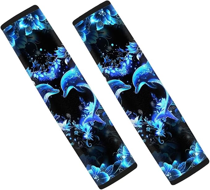 Oceans Dolphin Seat Belt Cover Seatbelt Shoulder Pad Seat Belt Cover Pad for Kids 4 Pack Seatbelt Pads Protector Auto Seat Belt Cushion Pads Car Interior Accessories