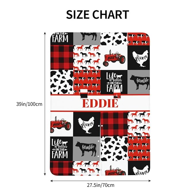 Personalized Baby Car Seat Canopy for Babies with Name, Custom Farm Life Car Seat Covers for Boys Girls, Opening Minky Nursing Breastfeeding Stroller Cover Carseat Canopies for Infant Newborn
