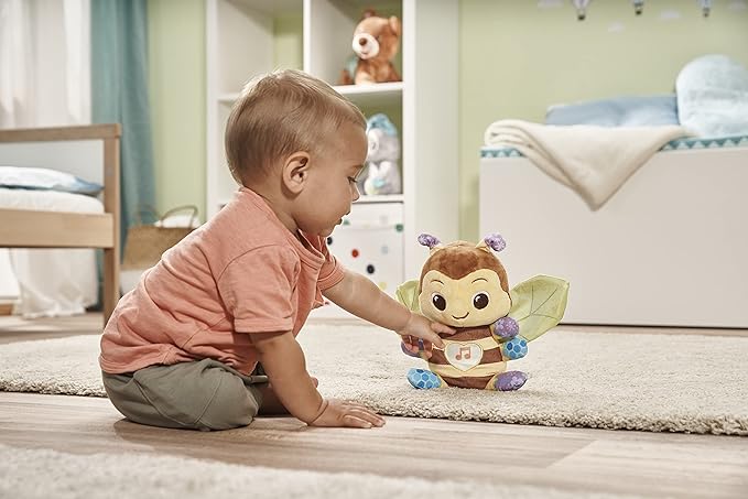 VTech Busy Musical Bee | Interactive & Sensory Cuddly Toy with Lights & Music | Suitable for Ages 3-24 Months | English Version