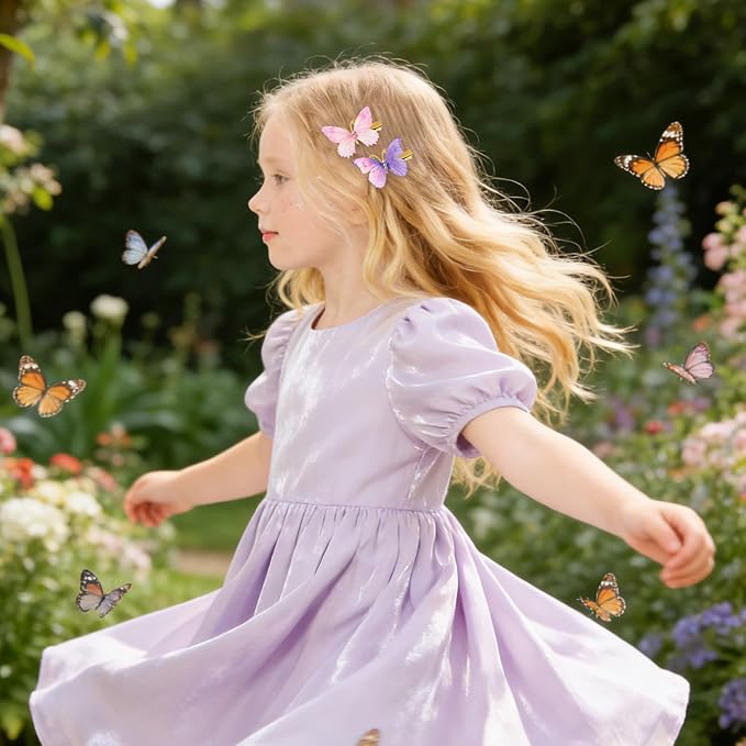 yoyokid 30PCS Butterfly Hair Clip for Girls, Colorful Gradient Metal Alligator Barrettes, Cute Butterfly Hair Accessories for Kids Toddlers Women, Party Daily Wear