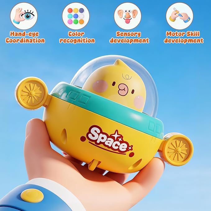 4PCS Animals Car Toys for Toddlers 1-3,Press and Go Car Toys for Ages 0-2,Baby Toys 6-12-18 Months,Spaceship 1 Year Old Boy Toys,First Birthday Gifts Toddler Toys for 1 Year Old Boy & Girl