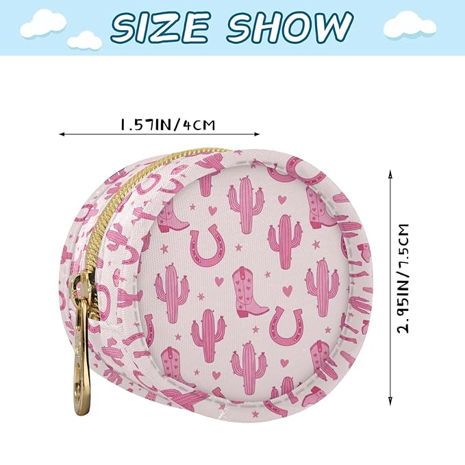Western Boots Cactus Pink Print Pacifier Holder Case for Diaper Bag Portable Travel Pacifier Storage Case with Clip Newborn Baby Pouch for Baby Boys Girls Purse Outdoor