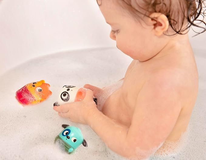 B. toys – Mold Free Bath Toys – Squish & Splash – Water Play & Bath time – Color – Changing Animals – Easy Cleaning Bath Toy – 6+ Months