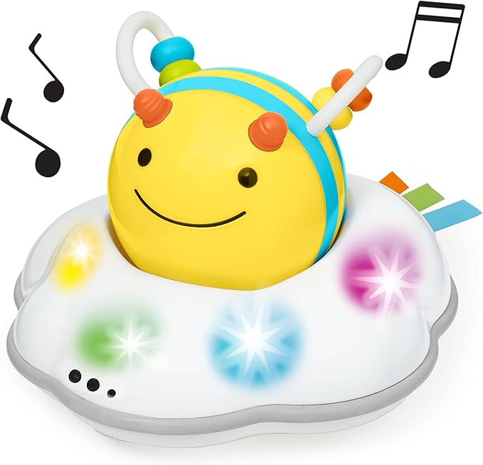 Skip Hop Gift Set of 3 in 1 Baby Activity Center, 4mo+, Silver Lining Cloud + Skip Hop 3-Stage Developmental Learning Crawl Toy, Explore & More Follow-Me Bee