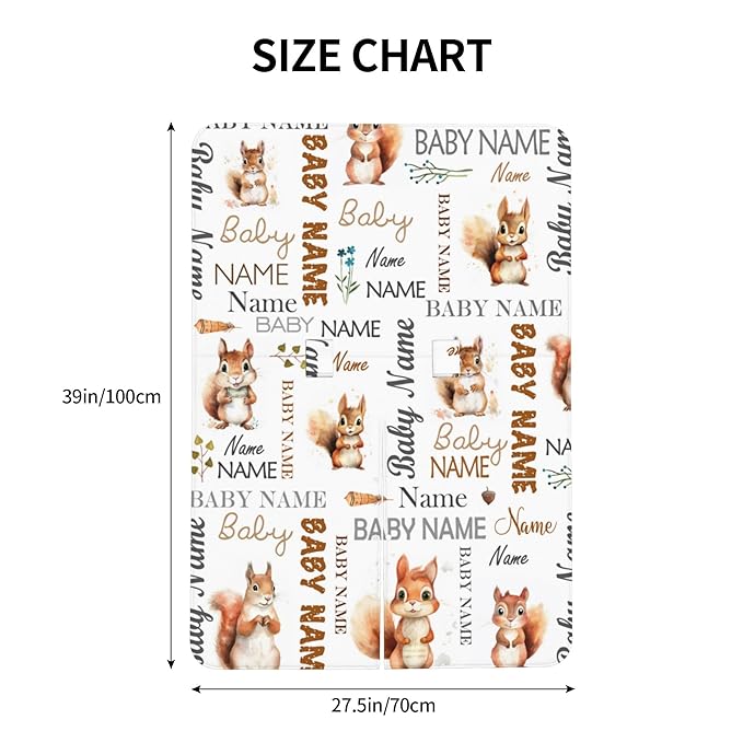 Personalized Winter Baby Car Seat Cover with Name Squirrel Winter Car Seat Cover for Baby Seat or Stroller Custom Infant Car Seat Covers Minky Blankets Nursing Cover Breastfeeding Scarf