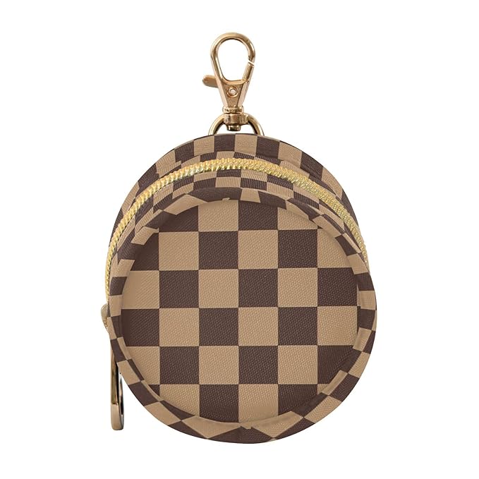 Western Checkerboard Print Pacifier Holder Case for Diaper Bag Portable Travel Pacifier Storage Case with Clip Newborn Baby Pouch for Baby Boys Girls Purse Outdoor