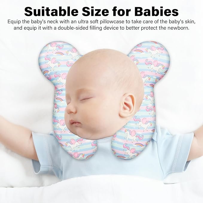 Baby Neck Pillow - Upgraded Baby Support Travel Head Pillow, Portable Headrest for Toddlers & Children for Car Rides, Planes, Road Trips (A5)