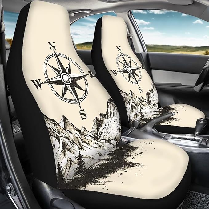 Peak Waterproof Car Seat Cover Anti-Slip Back Fabric Automobile Front Seat Covers Easy to Install All-Season Protection Universal Vehicle Accessories