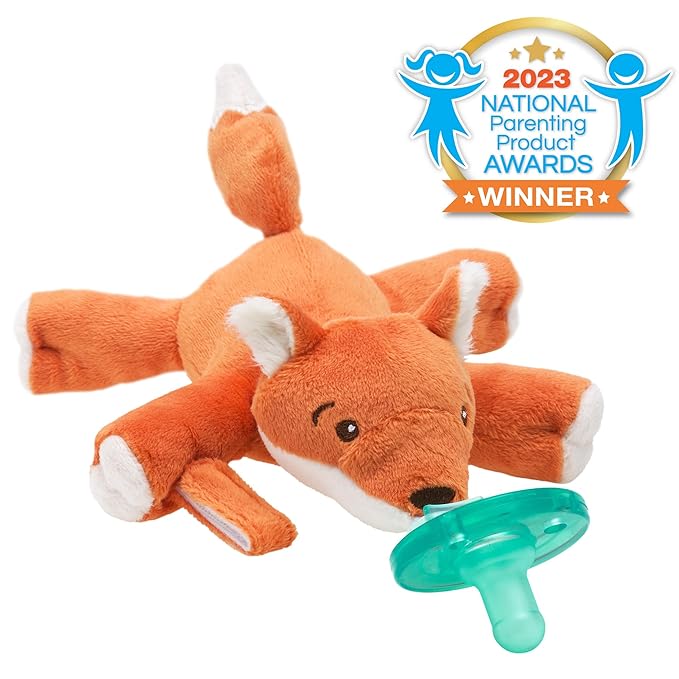 Philips Avent Soothie Snuggle Pacifier Holder with Detachable Pacifier, 0m+, Fox, SCF347/08