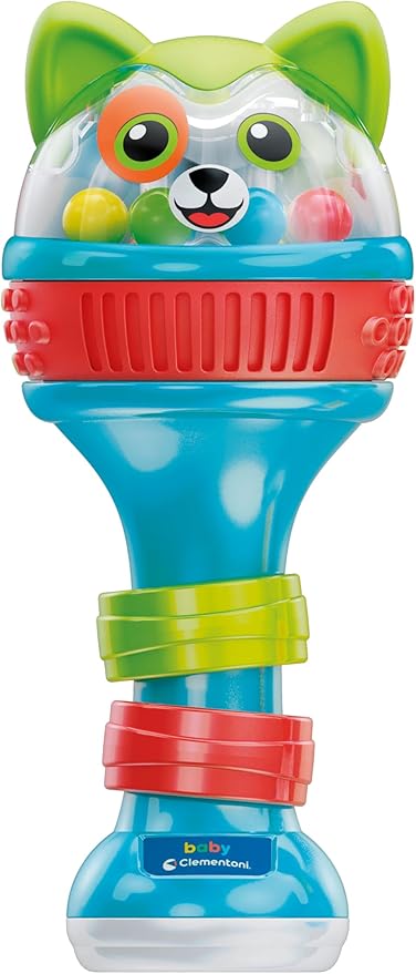 Clementoni Baby Maracas Puppy Friends - 2 Maracas for 6 Months, Early Childhood Musical Game, Percussion to Shake Like a Rattle, Interactive Electronic Musical Instrument, 17985