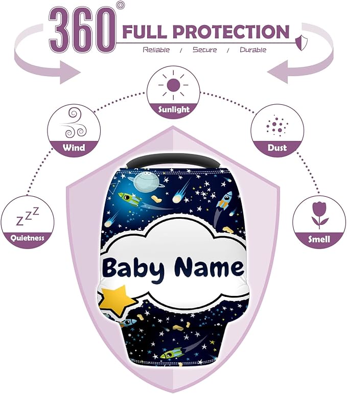 Baby Car Seat Stroller Cover Nursing Cover New Mom Breastfeeding Scarf Soft Stretchy Infant Carrier Cover Car Canopy Coverage