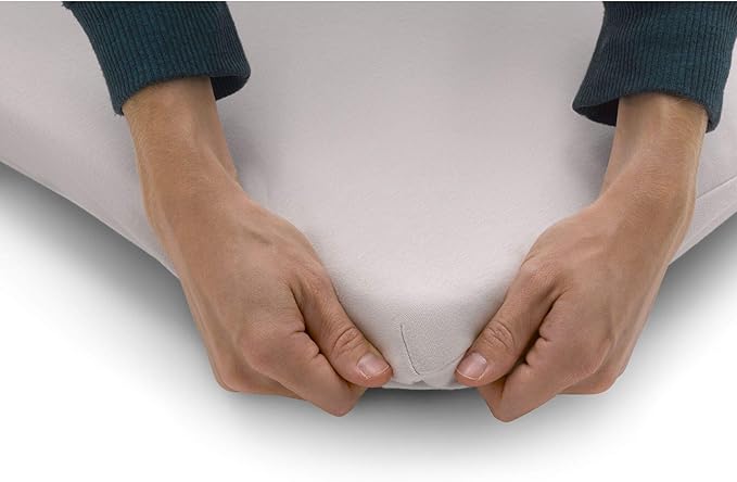 Bugaboo Stardust Fitted Cotton Sheet – 100% Natural, Breathable Cotton for Bugaboo Stardust Play Yard – Oeko-Tex® Certified, Soft & Machine Washable – Mineral White