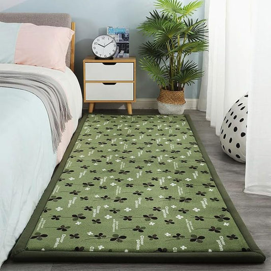 Play Crawling mat for Nursery Baby, Extra Soft Activity Floor Mat for Kids Playroom Bedroom- Four-Leaf clover-120 * 150cm