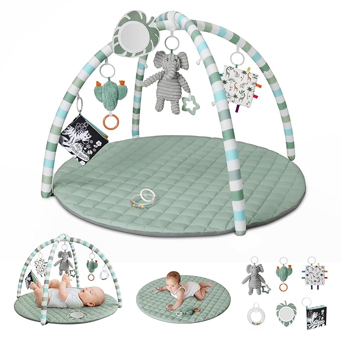 Baby Play Gym Mat + Baby Play Mats for Floor,50x50