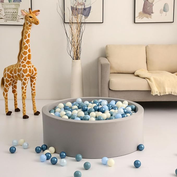 GOGOSO Ball Pit Balls for Toddlers Dogs Baby, 2.2 Inch Pastel Play Ball Toys Kid Ballpit, Bounse House, Birthday, Tent, Party,100 pcs