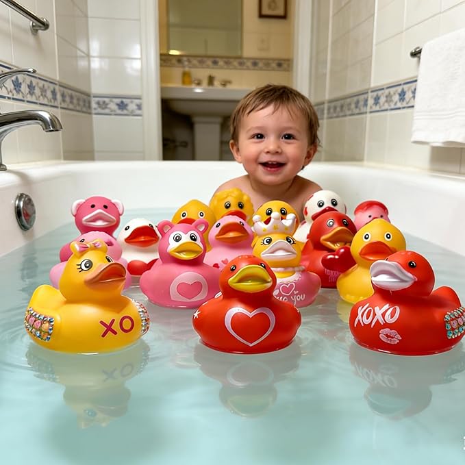 48PCS Rubber Ducks in Bulk Rubber Ducks for Jeeps Ducks Gift Exchange Baby Bath Toys Party Favors