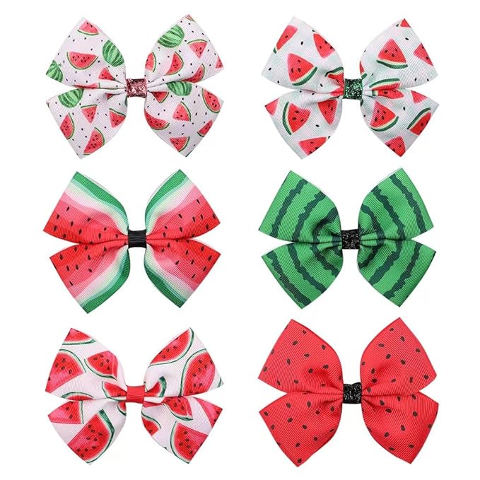 Fruit Hairpin Watermelon Bow Hair Clips Non Slip Hair Clip Fruit Accessories for Women Girls Hair (B6)