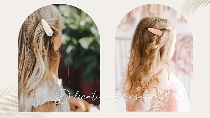 20PCS Cute Baby Snap Hair Cips for Girls, Floral Print Non Slip Wrapped Snap Hairpins for Hair Barrettes Hair Accessories for Baby Toddler Girls Kids
