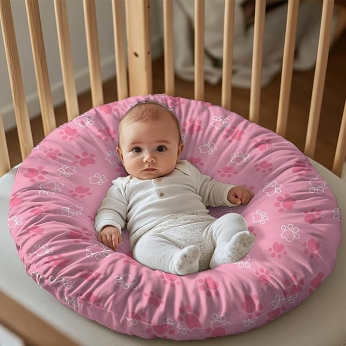 Newborn Lounger Cover, Dog Paw Removable Baby Lounger Cover Soft Comfortable Slipcover Stretch Infant Lounger Cover for Boys Girls Home Decor