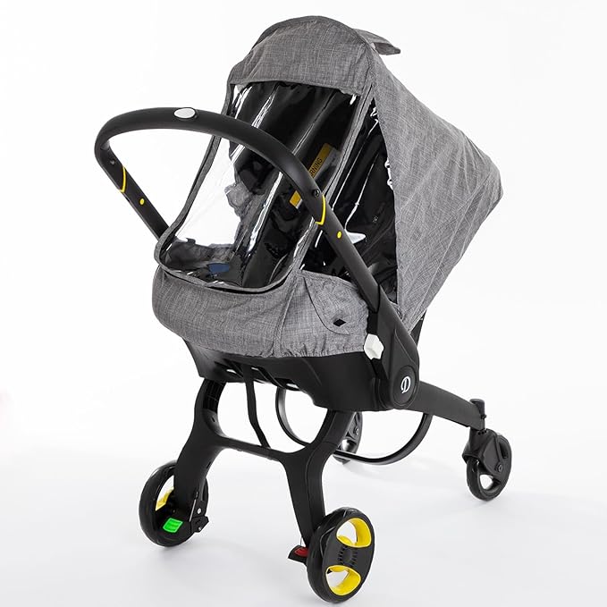 Car Seat Rain Cover,Food Grade EVA,Universal Car Seat Rain,Waterproof, Windproof Protection,Protect from Dust Snow,Rain Cover Features Quick-Access Zipper Door and Side Ventilation(Grey)