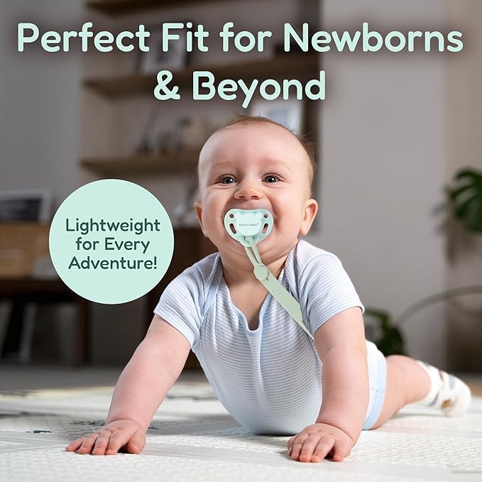 Purrfect Lil’Ones Silicone Baby Pacifier with Accesories | Clip & Case | Non-Toxic, Safe for Teething Babies | Keep it Clean | Light, Strong Grip, Easy to Clean, Travel-Friendly Storage, Shower Gift