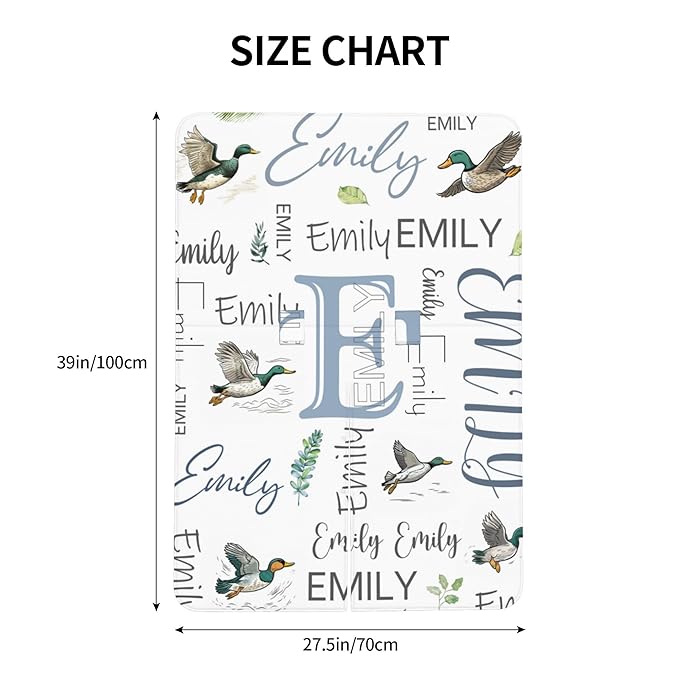 Personalized Baby Car Seat Canopy with Name Custom Minky Mallard Duck Car Seat Covers Nursing Cover for Breastfeeding Multi-Use Cover Infant Carrier Carseat Winter Cover for Newborn Girls Boys