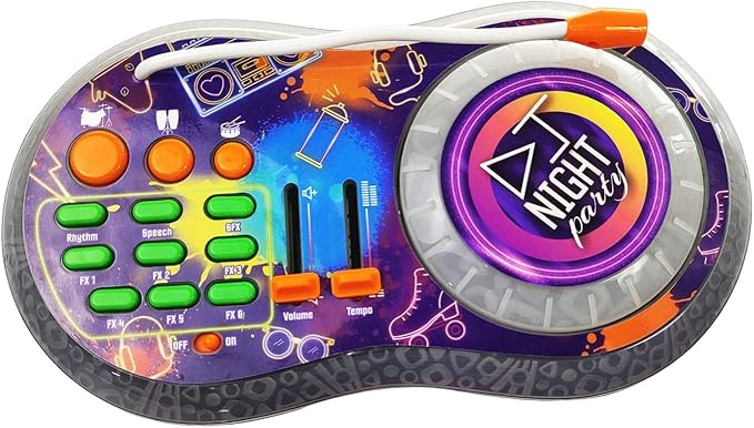 Almencla DJ Trollex Party Mixer Turntable Toy for Kids Toddler Children, Built in Microphone, Record, Sound Effects, Show