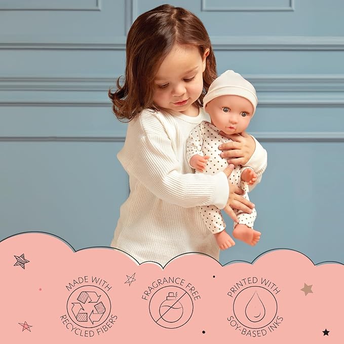 LullaBaby – 14-Inch Bath Doll – Fair Skintone & Blonde Hair Baby Girl Doll with Accessories – Soft Plush Body – Real Water Play – Toddler Toy – Ages 2+
