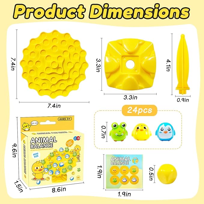 Duck Balance Game, Balance Board Game, Two-Player Duck Balanced Tree Board Game, Montessori Duck Balance Tree Educational Toys, Children Desktop Game Gift for Boys Girl (Duck)