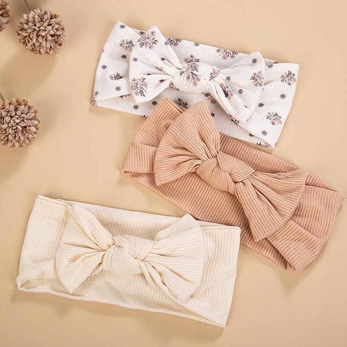 KIDOCHEESE Baby Girl Headbands with Bows Soft Elastics Hairbands Hair Accessories for Newborn Infant Toddler Kids