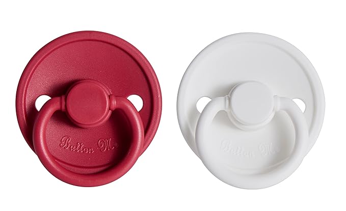 ButtonMe Premium Soft Silicone Newborn Pacifiers 0-6 Months BPA Free Baby Pacifier - 2-Pack Comfortable & Stylish Baby Pacifier 0-6 Months for Baby Boy & Girl - Hospital-Grade Silicone Baby Pacifiers