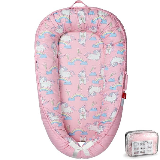 BUTOA Baby Lounger - Breathable & Soft Baby Nest, Portable and Lightweight Tummy Time Lounger for Home and Travel, Ideal Newborn Babies Essentials Baby Shower Gifts