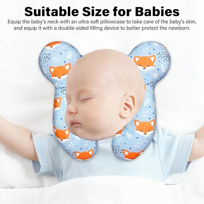 Baby Neck Pillow - Upgraded Baby Support Travel Head Pillow, Portable Headrest for Toddlers & Children for Car Rides, Planes, Road Trips (A2)