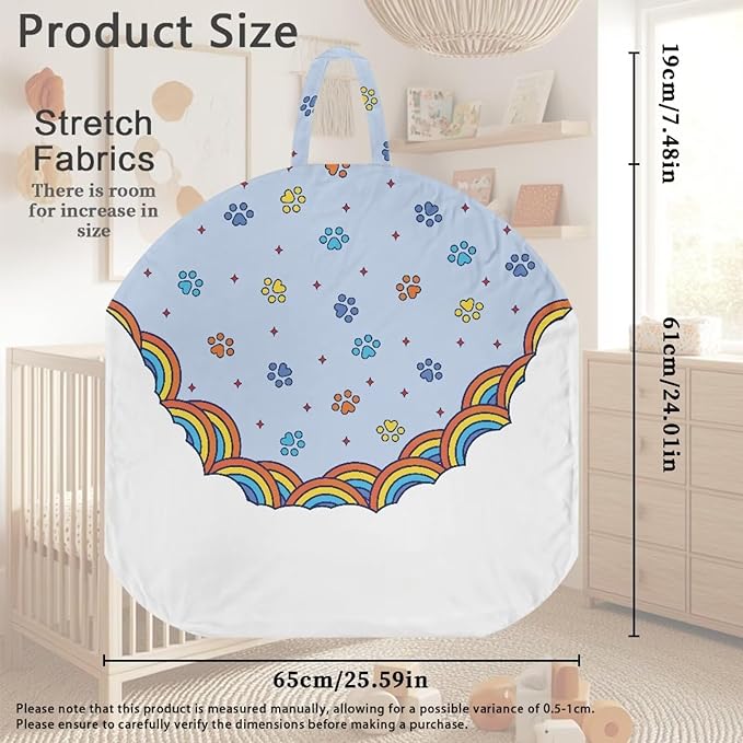 Newborn Lounger Cover, Dog Paw Design Soft Newborn Lounger Cover Elastic Waterproof Baby Lounger Cover Comfortable Infant Recliner Cover for Girls Boys